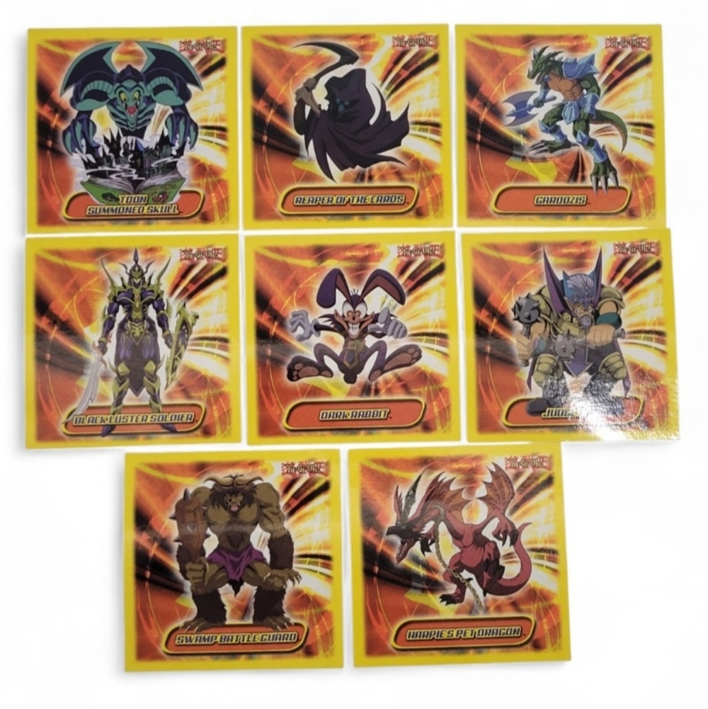(Lot Of 8) 1996 Yu-Gi-Oh! Topps Sticker Collection Summoned Skull/ Black Luster/